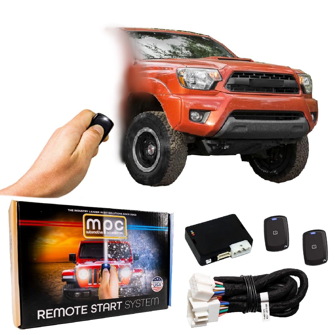 MPC Complete Remote Start Kit Compatible with Toyota Tacoma 2010-2015 G-Key - with T-Harness - Firmware Preloaded - (2) Ultra-Compact Extended Range 1