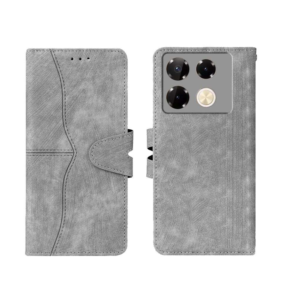 Chaapio Leather Infinix Note 40 Pro 5G Flip Cover | Card Pockets Wallet & Stand | Flip Cover for Infinix Note 40 Pro 5G - Grey (B0D2B35GR7) Amazon Price History, Amazon Price Tracker