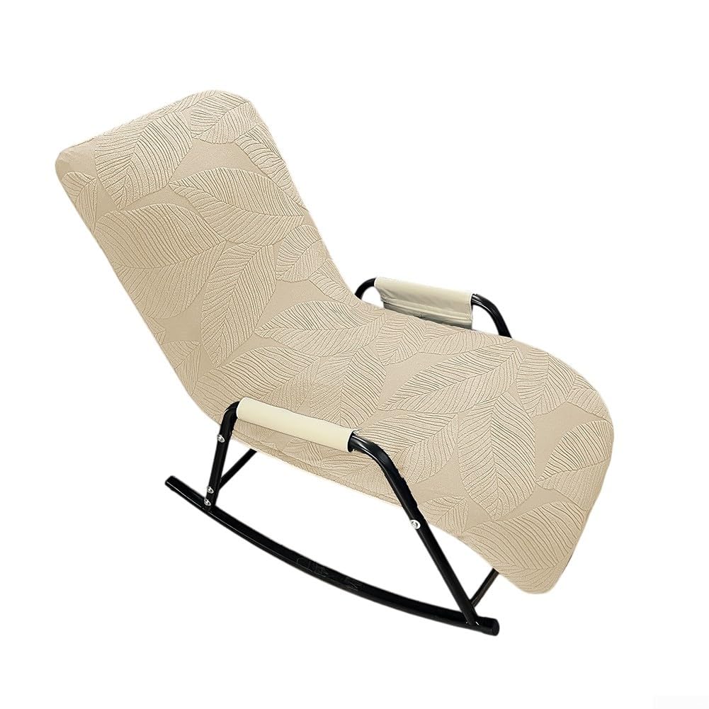 Funda elástica para sillón reclinable compatible con mecedora, sofá, balcón, siesta, puf, resistente a derrames (beige)