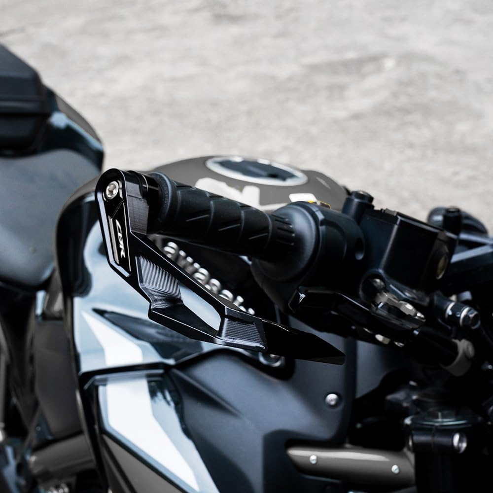 CNC Motorcycle Handguards Compatible with CBR 600RR 1000RR 929RR 900RR 1100X CBR600RR CBR1000RR CBR250RR Brake Clutch Lever Guards Protector Accessories (Black)