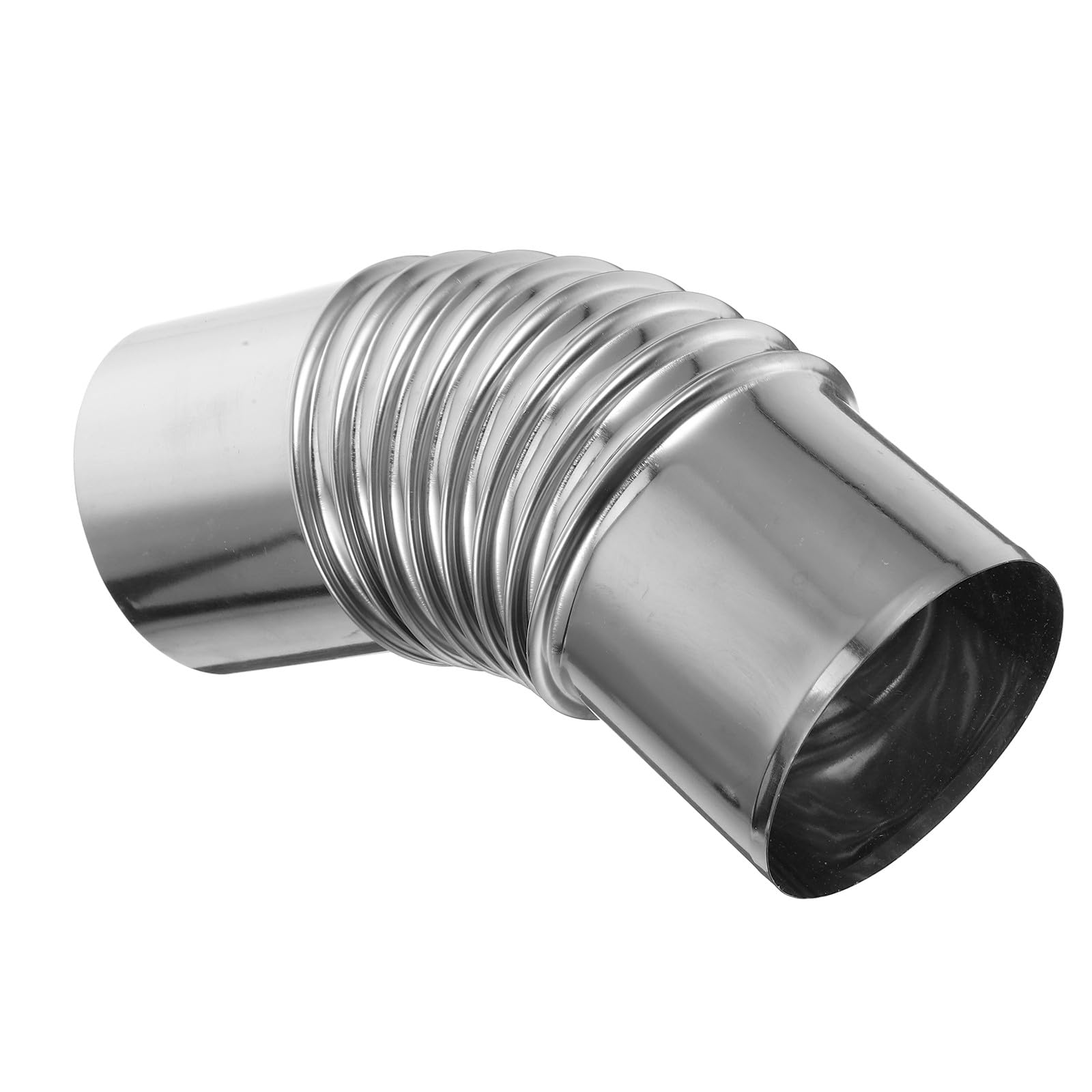 TOYANDONA Stainless Steel 45 Degree Elbow Chimney Pipe Flue Extension 6cm Stove Pipe Connector for Wood Stove Fireplace Vent Outdoor Heating