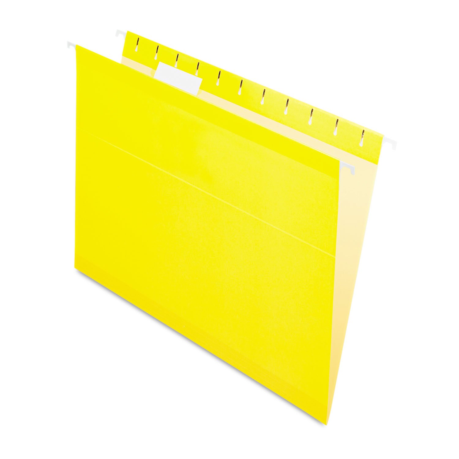 Reinforced Hanging File Folders, Letter Size, Yellow, 1/5 Cut, 25/BX (4152 1/5 YEL)