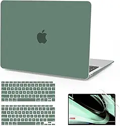 B BELK Capa compatível com MacBook Air de 13 polegadas 2022 2021 2020 2019 2018 versão A2337 M1 A2179 A1932 Touch ID, capa rígida de plástico fosco + capa de teclado + protetor de
