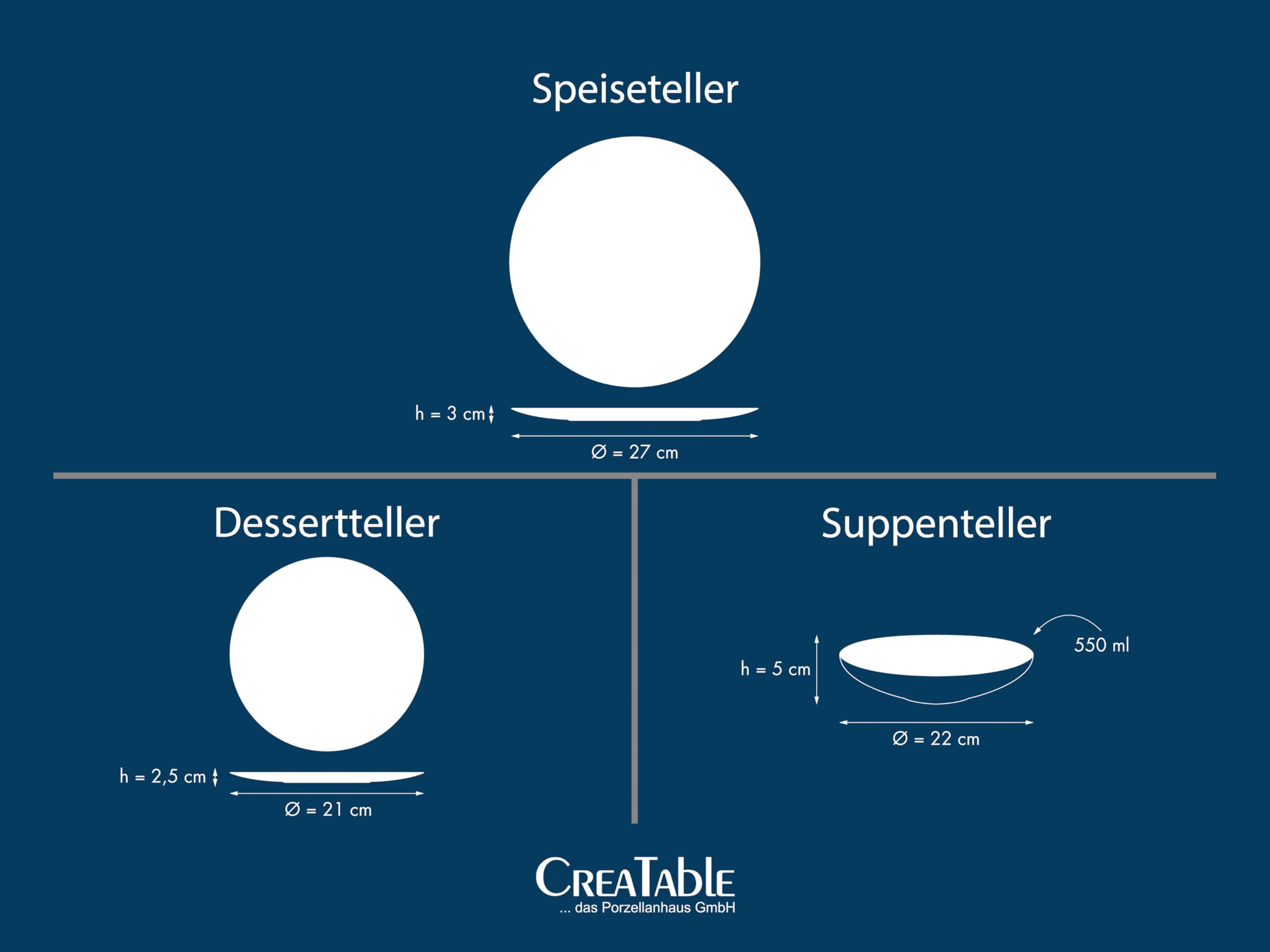 CreaTable, 24859, Serie Neapel Terra, 12-teiliges Geschirrset für 4 Personen, Teller Set aus Steinzeug, spülmaschinen- und mikrowellengeeignet, Made in Europe