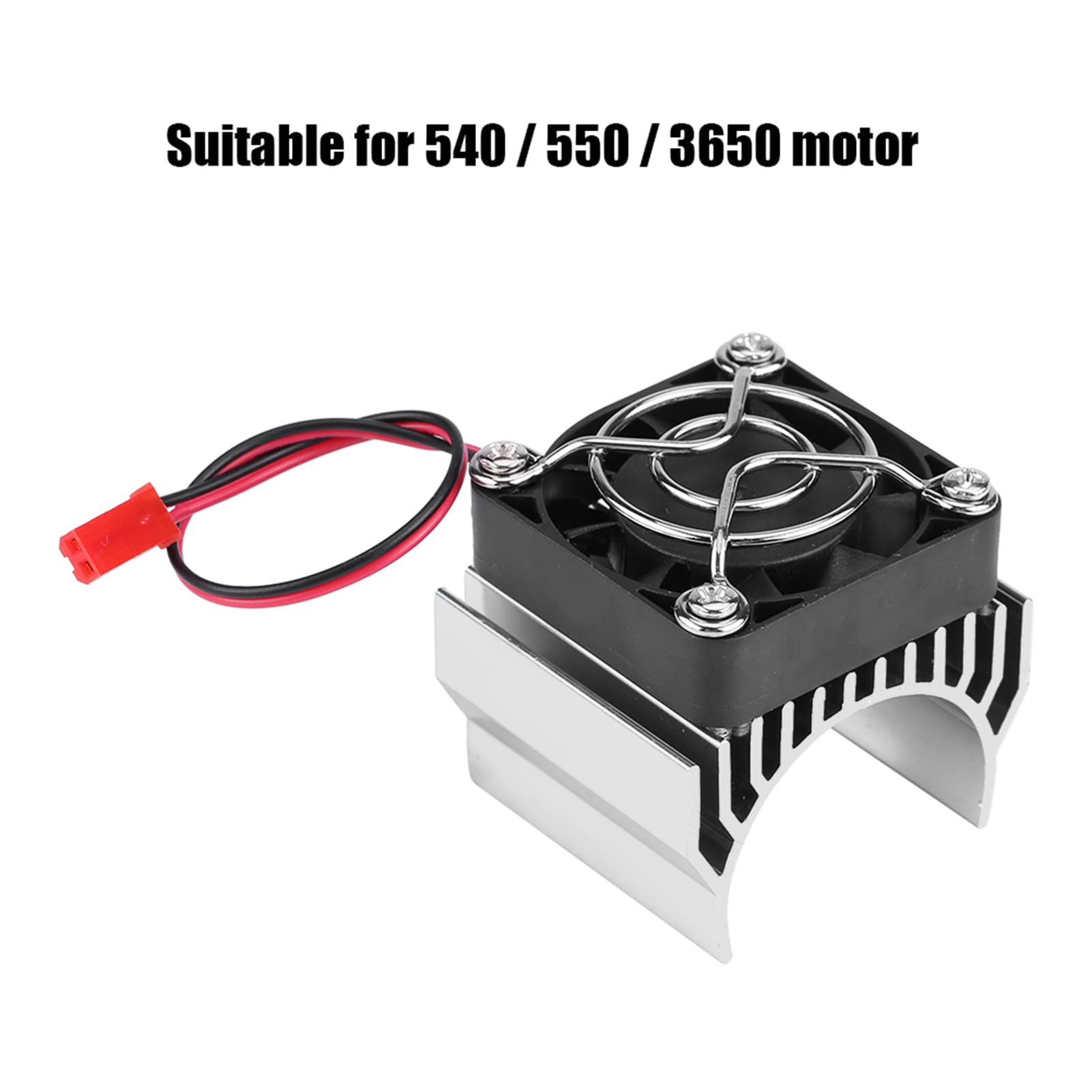 Heat Sink With Cooling Fan for 1/10 Sc Electric RC Car 540/550 / 3650 Motor Simply the Fan From Your and en Convenience of Your (Silver)