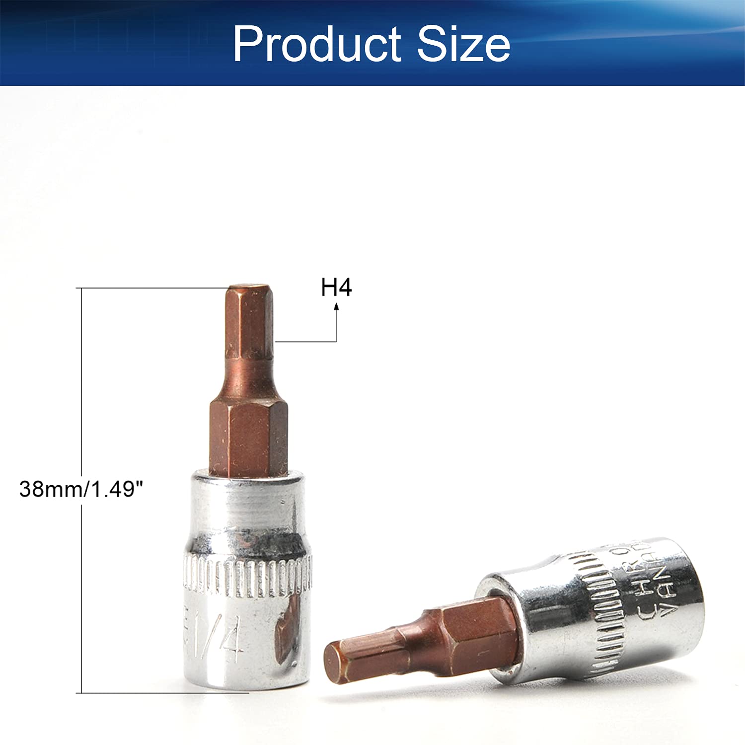 Auniwaig 1/4-inch Hexagonal Bit Socket, HWE4 Bits, S2 Carbon Steel
