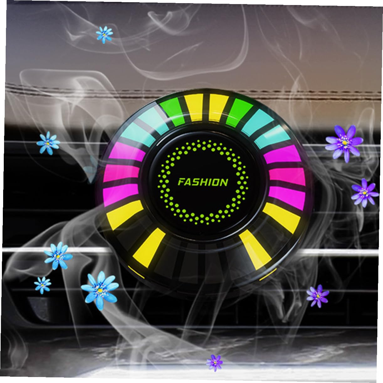 ULTECHNOVO 4 Pz deodoranti per auto luci LED per auto clip di sfiato del profumo diffusore per accessori per prese d'aria per Diffusore di fragranze per controllo vocale Pala