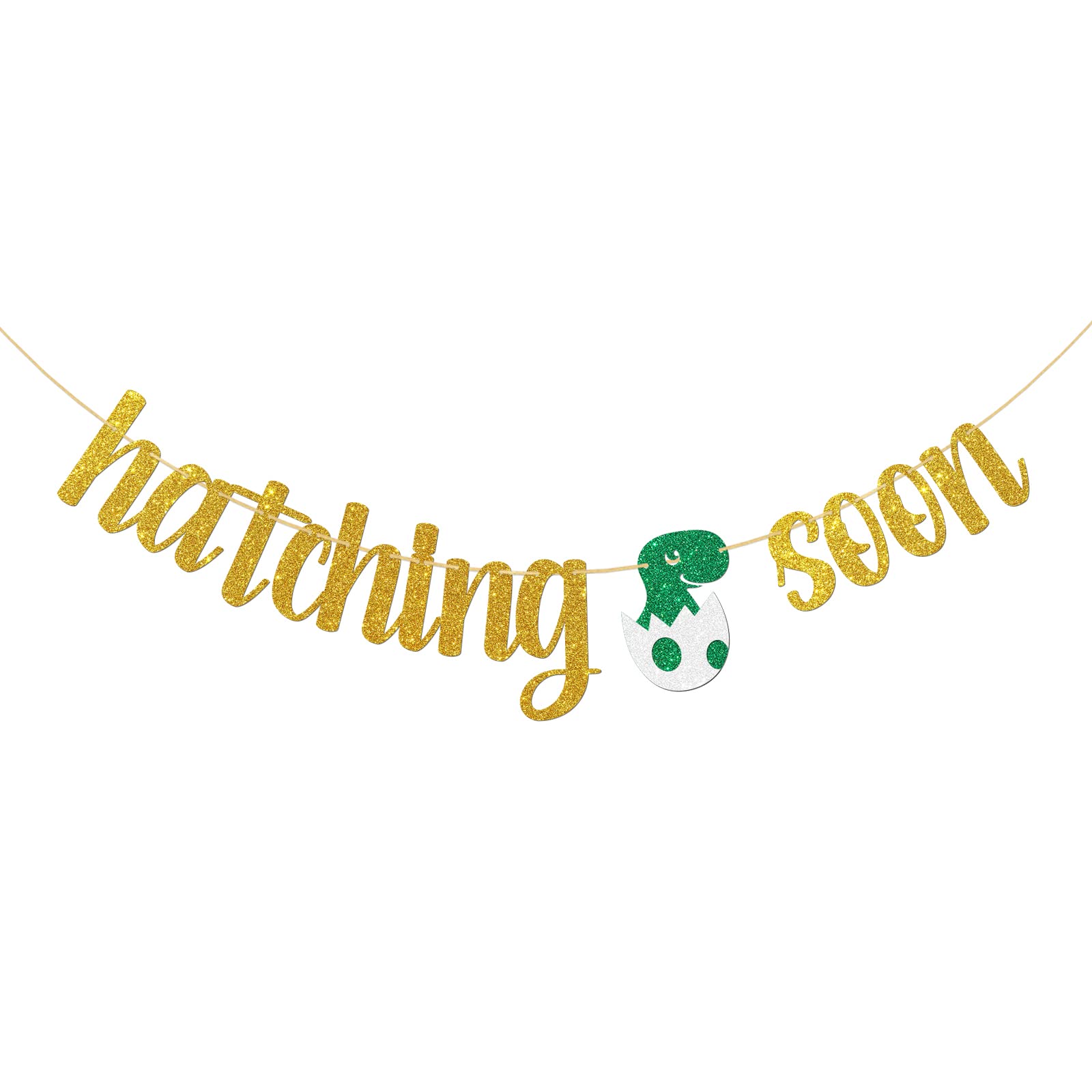 Hatching Soon Banner, Dinosaur Baby Shower Decorations for Boy, Dinosaur Party Supplies, Welcome Baby Banner, Kids 1st Birthday Party Supplies