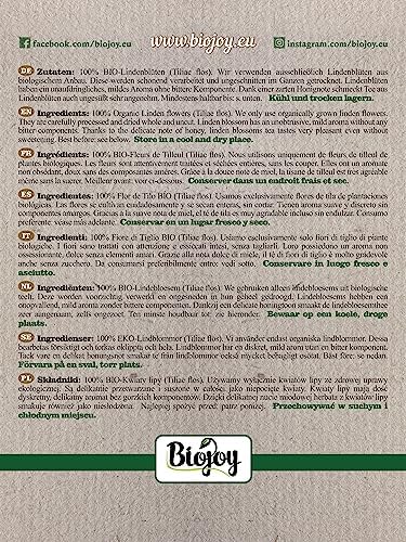 Biojoy BIO-Kwiaty lipy (herbata z lipy), naturalna jakość, bez dodatków (100 gr)