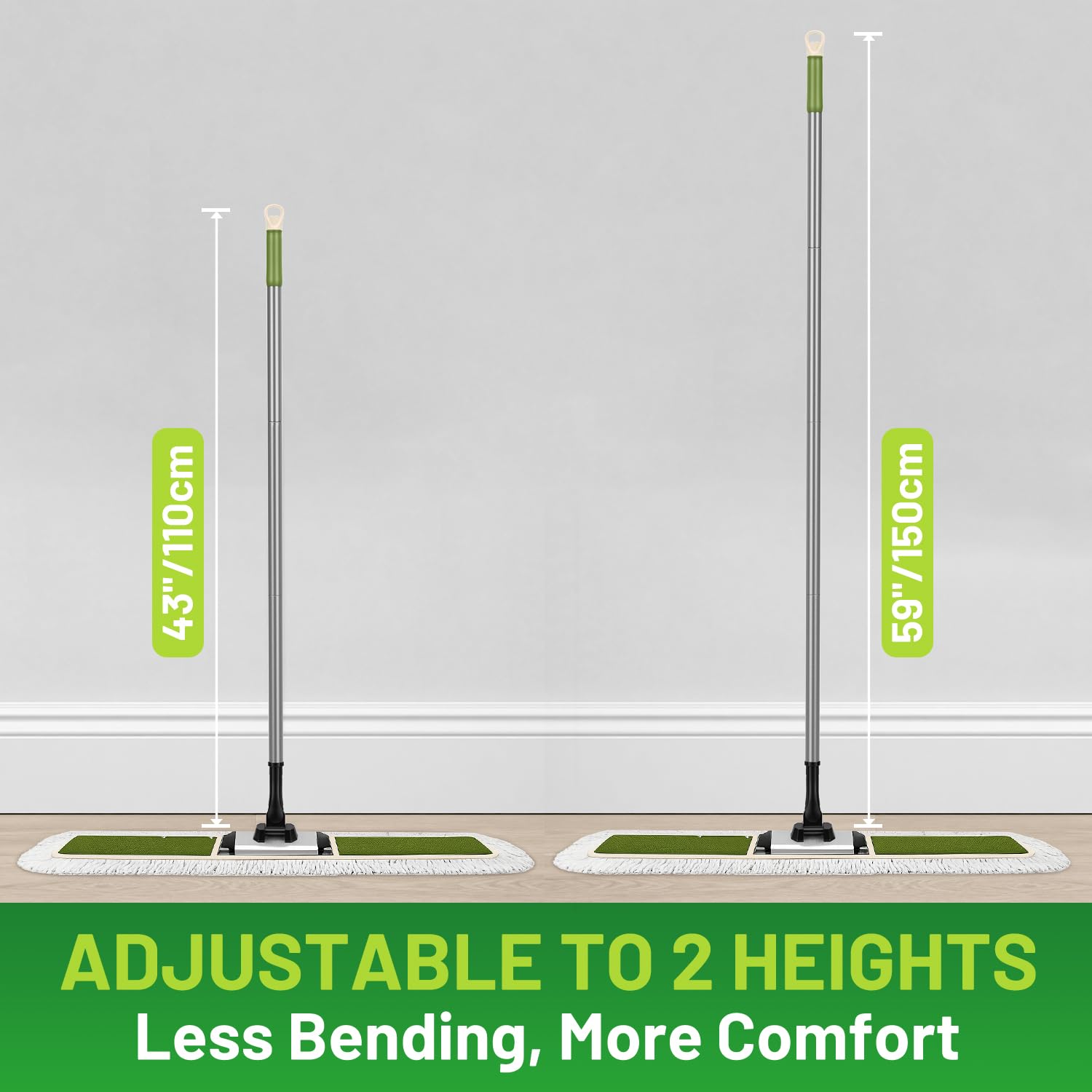 36" Commercial Dust Mop for Janitor: Dust Broom for Hardwood Floor Cleaning