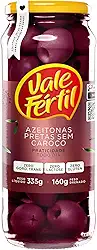 Vale Fértil Azeitona Preta Em Conserva Sem Caroço Vidro 160G Pequeno