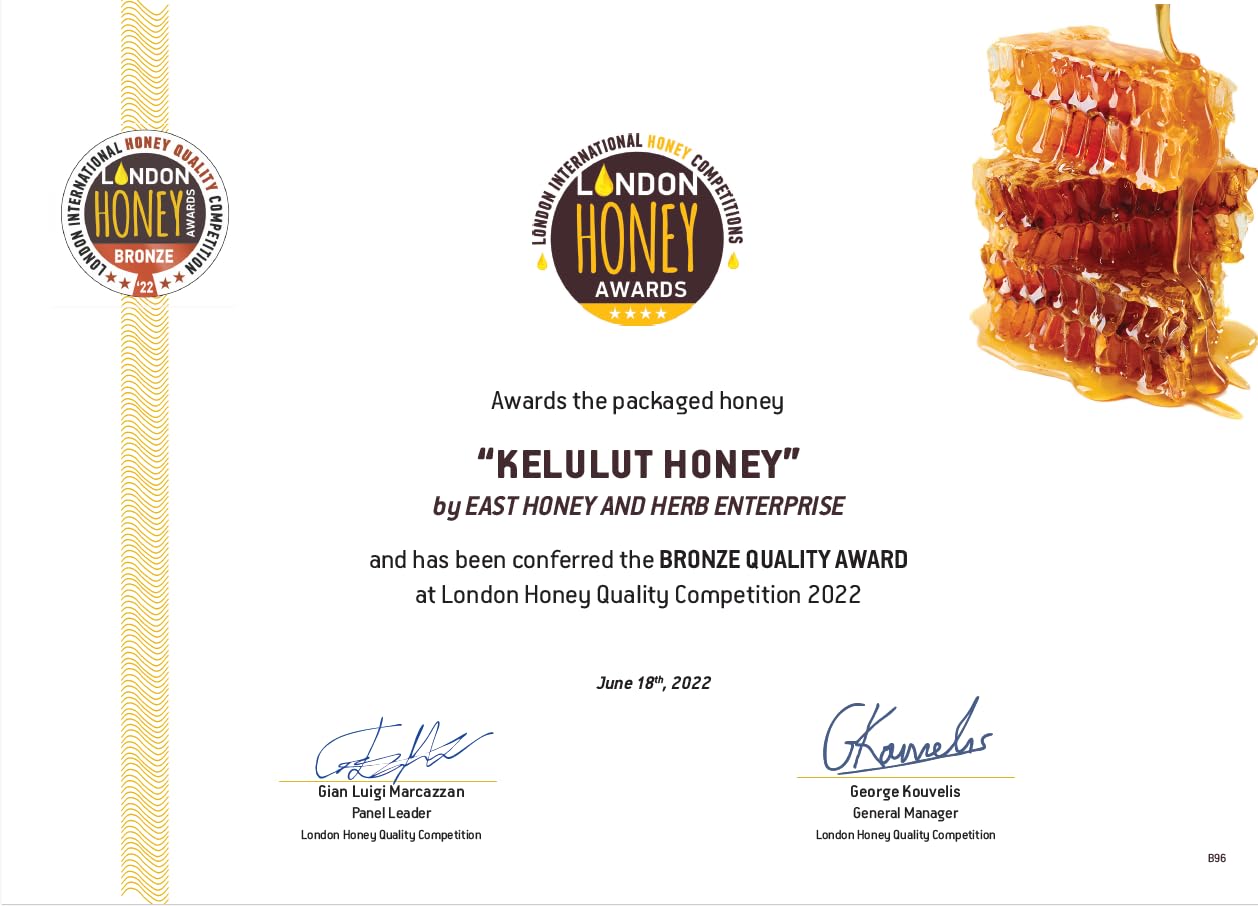 Bright Tang by Nirwana – Pure Wild Stingless Bee (Kelulut) Honey, Malaysian Rainforest Honey, 325 g Glass Jar