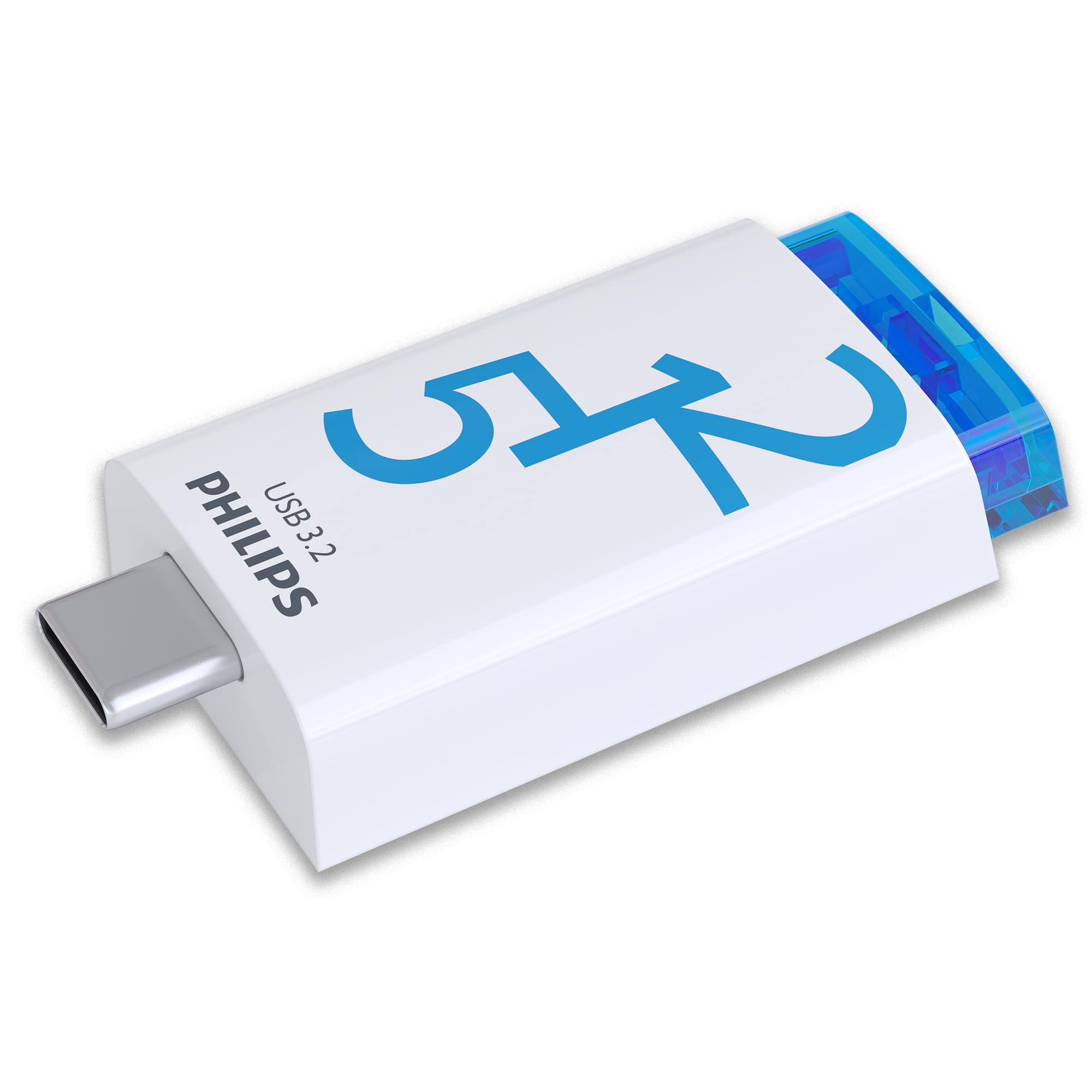 Philips USB Stick 512GB Speicherstick Click Series weiß blau Typ C USB 3.2 USB-Stick