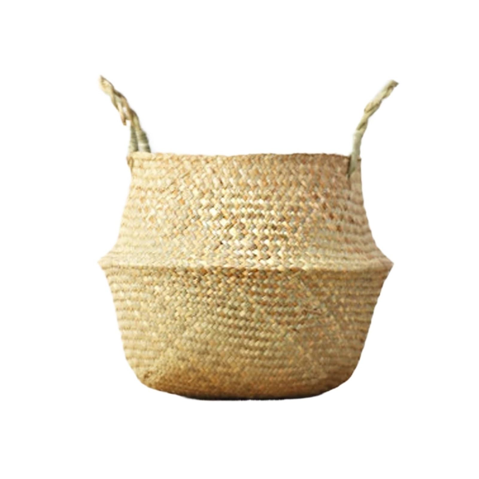 Kosz do przechowywania wierzby, doniczka na rośliny, składany kosz na pranie, dekoracyjny pojemnik do domu, sypialni, łazienki (45 cm XXL)