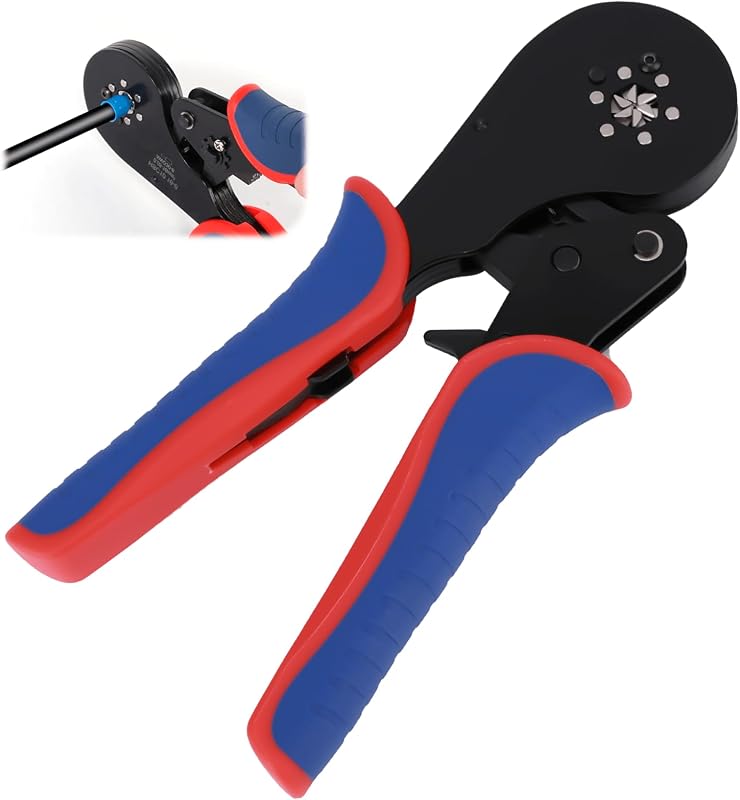 ZONJIE Krimpelő Fogó 0,08-16 mm² Vezetékvég Érvéghüvelyekhez, Ergonomikus Fogantyú, Ipari és Barkács Használatra, 30-5AWG Méretekhez
