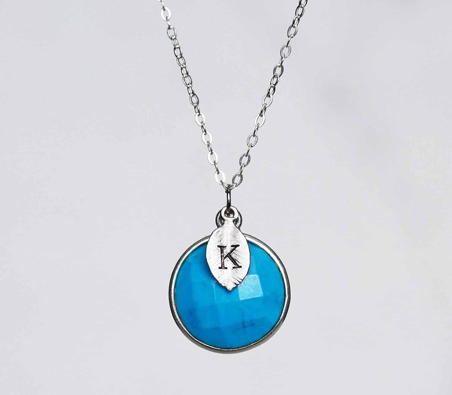 Susabella Round Birthstone Necklace, Sterling Silver or 18K Gold, Personalized with Initial, Coin Necklace, Bridesmaid Gift, Gift for Her - Image 6