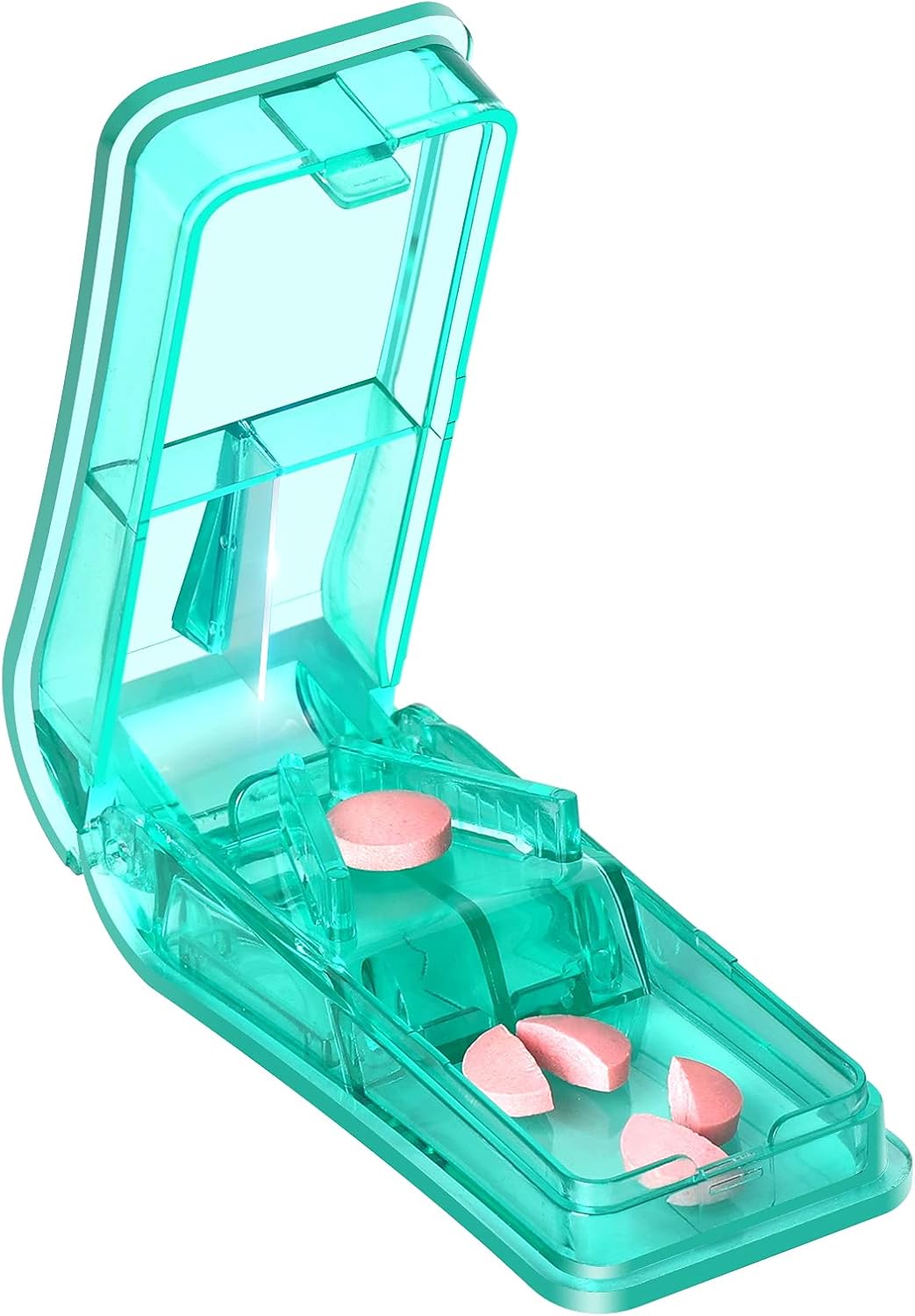 Pill Cutter, Pill Splitter with Blade and Storage Compartment for Small