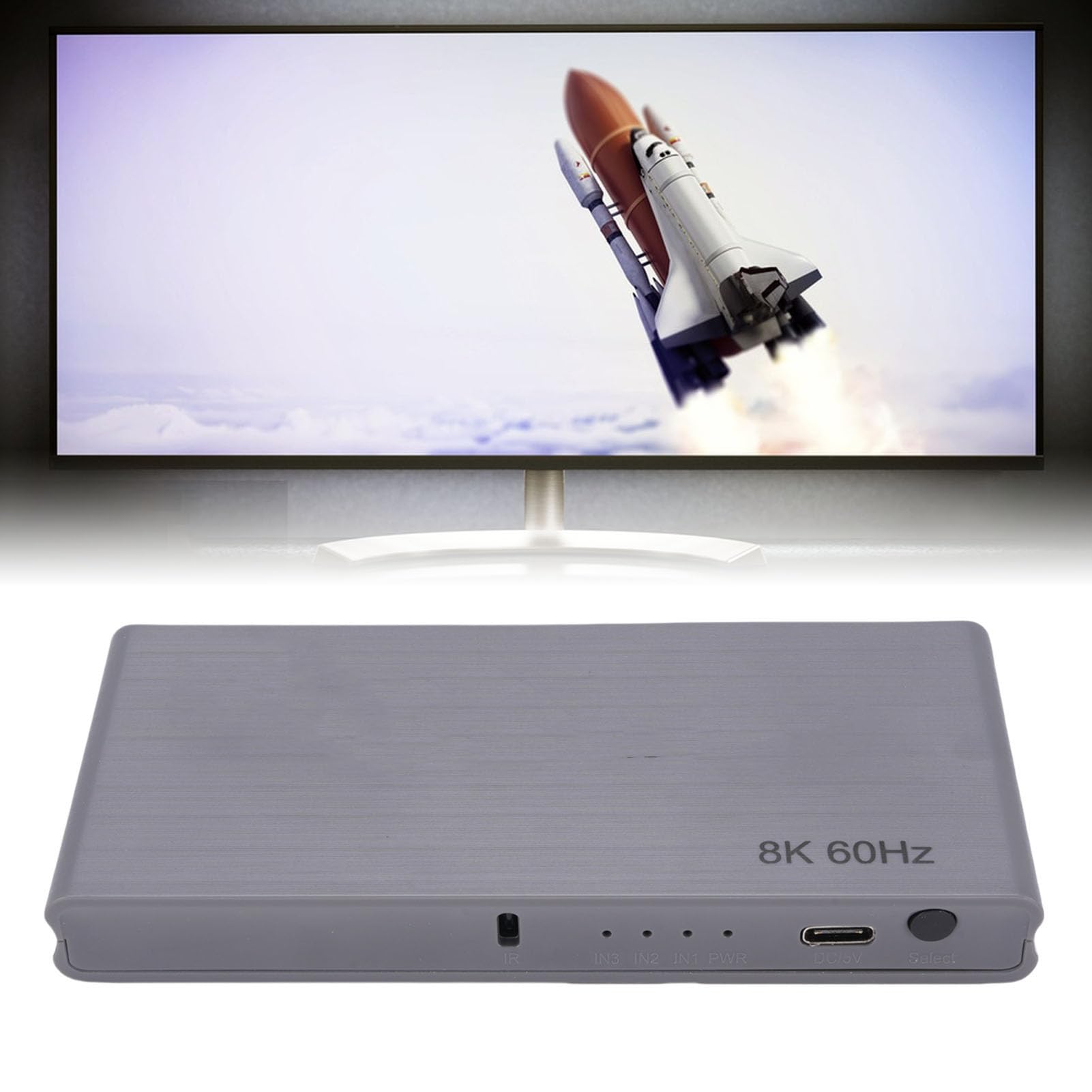 Annadue HDMI Switcher 8K 3x1, 4K 144Hz 8K 60Hz mit Fernbedienung HD Multimedia Interface Box für TV PCS Projektoren EU Stecker
