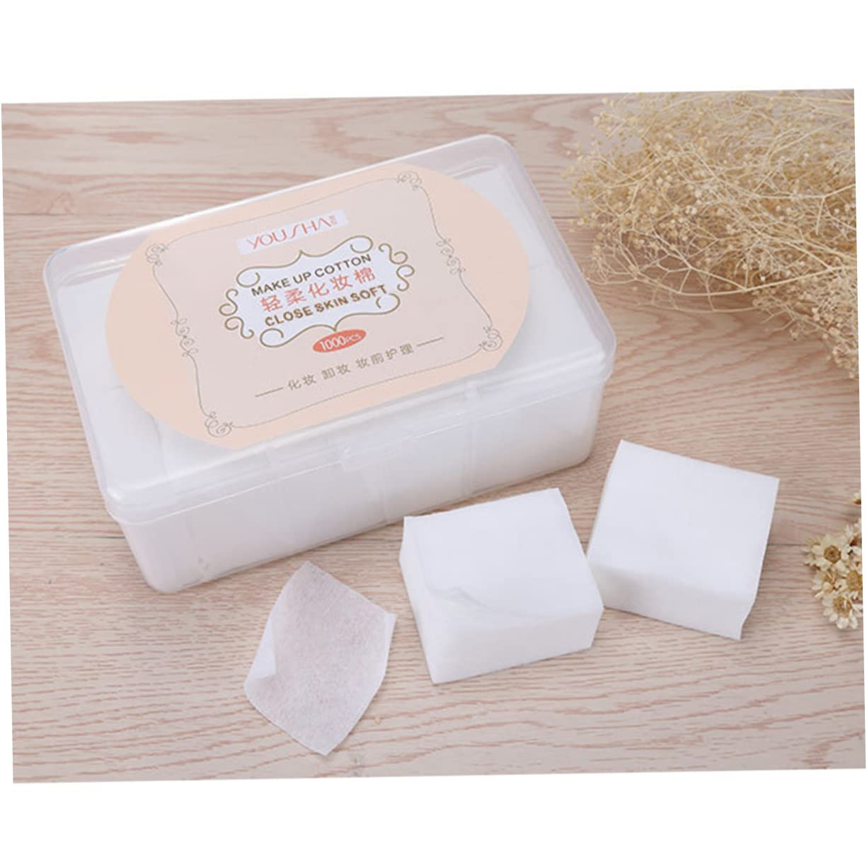 Gogogmee 2sets Facial Pads Set Round Makeup Cotton Pads with Storage Box for Face Nail Polish 1000pcs*2