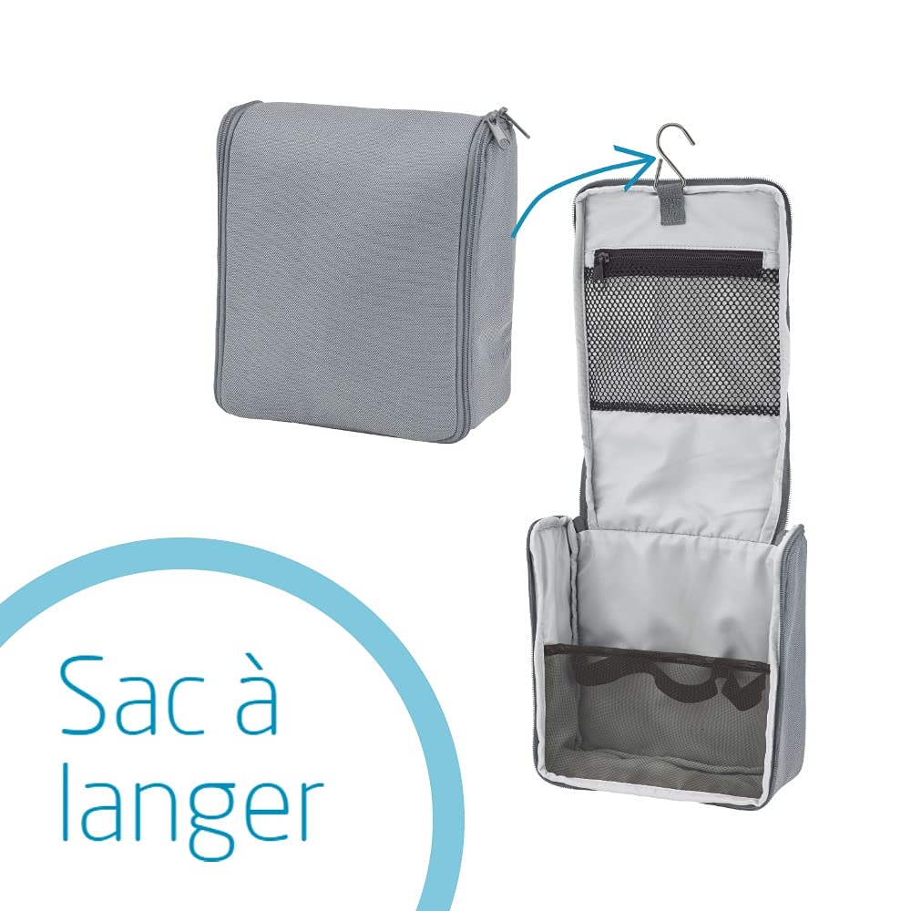 Maxi-Cosi Sac à Langer Modern Bag avec Matelas à Langer/Poche Isotherme, Essential Black (noir)
