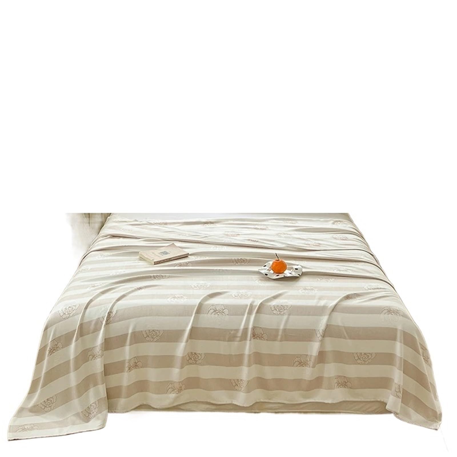 GSJNHY Cooling Blankets Summer Blanket Lightweight Breathable Jacquard Cooling Plant Fiber Striped Duvet for summer(Coffee,200x230cm)