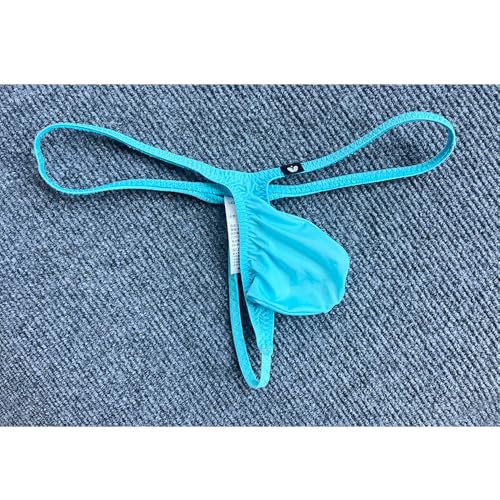 Men's Breathable Ice Silk Big Pouch T-Back Thong Sexy Low Rise Underwear4