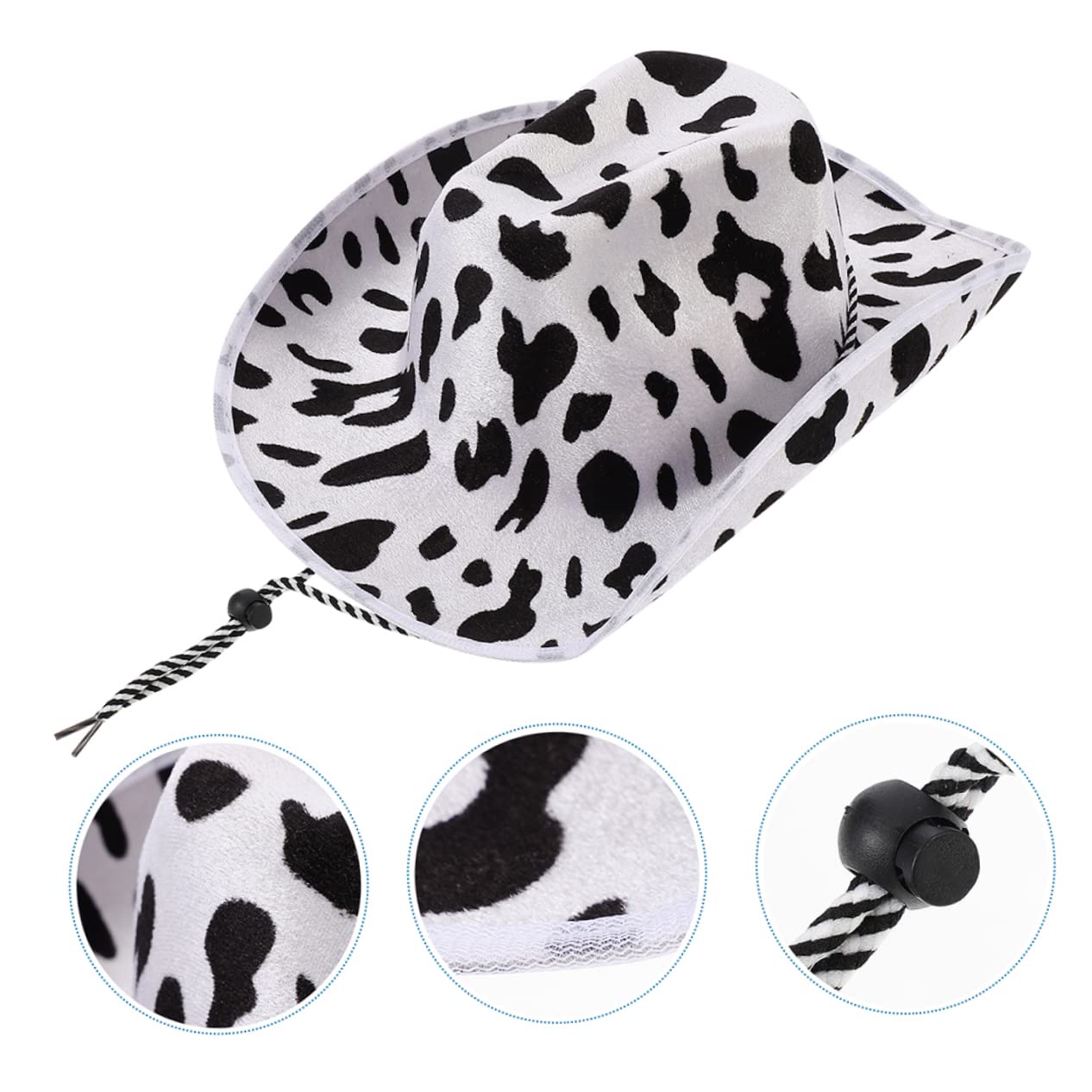 BESPORTBLE 2piezas Sombrero De Estampado De Leche Sombreros De Fieltro Decorativos para Escenario