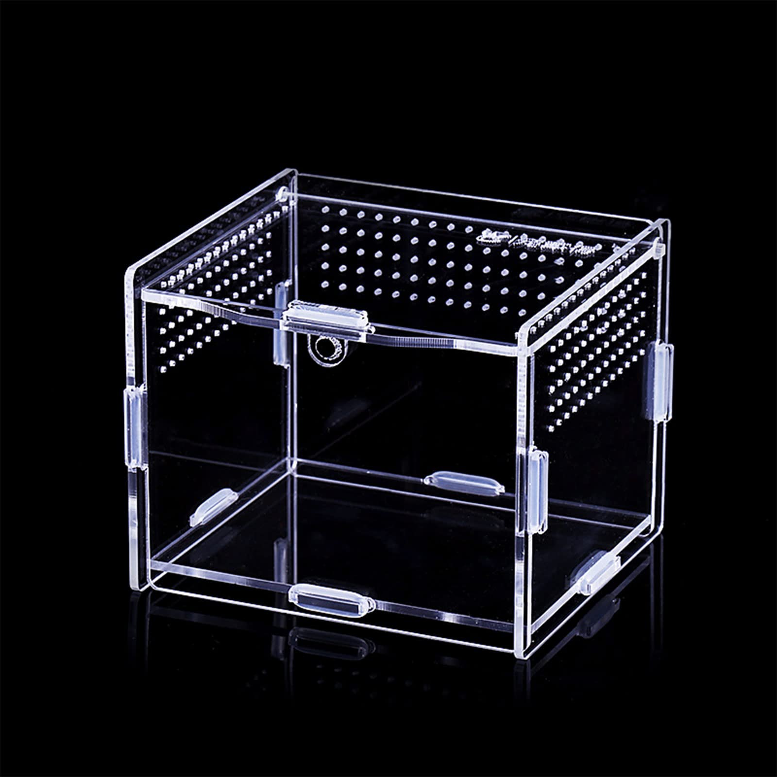 Acrylic Habitat Asukohu Insect Feeding Box Acrylic Transparent Breeding Cases for Spiders Reptiles Lizards Centipedes Small Snake 5 Size