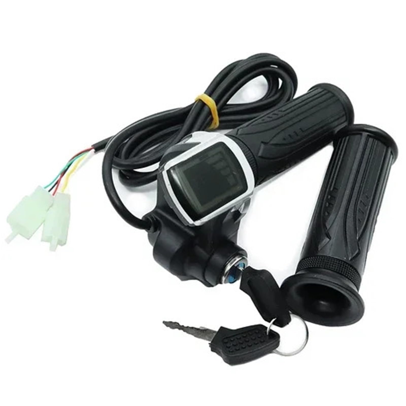 Poignée de régla de la Vitesse de l'accélérateur for vélo et Scooter électrique, 1 Paire, 24V 36V 48V, avec verrouilla à clé, afficha divise la poignée LCD