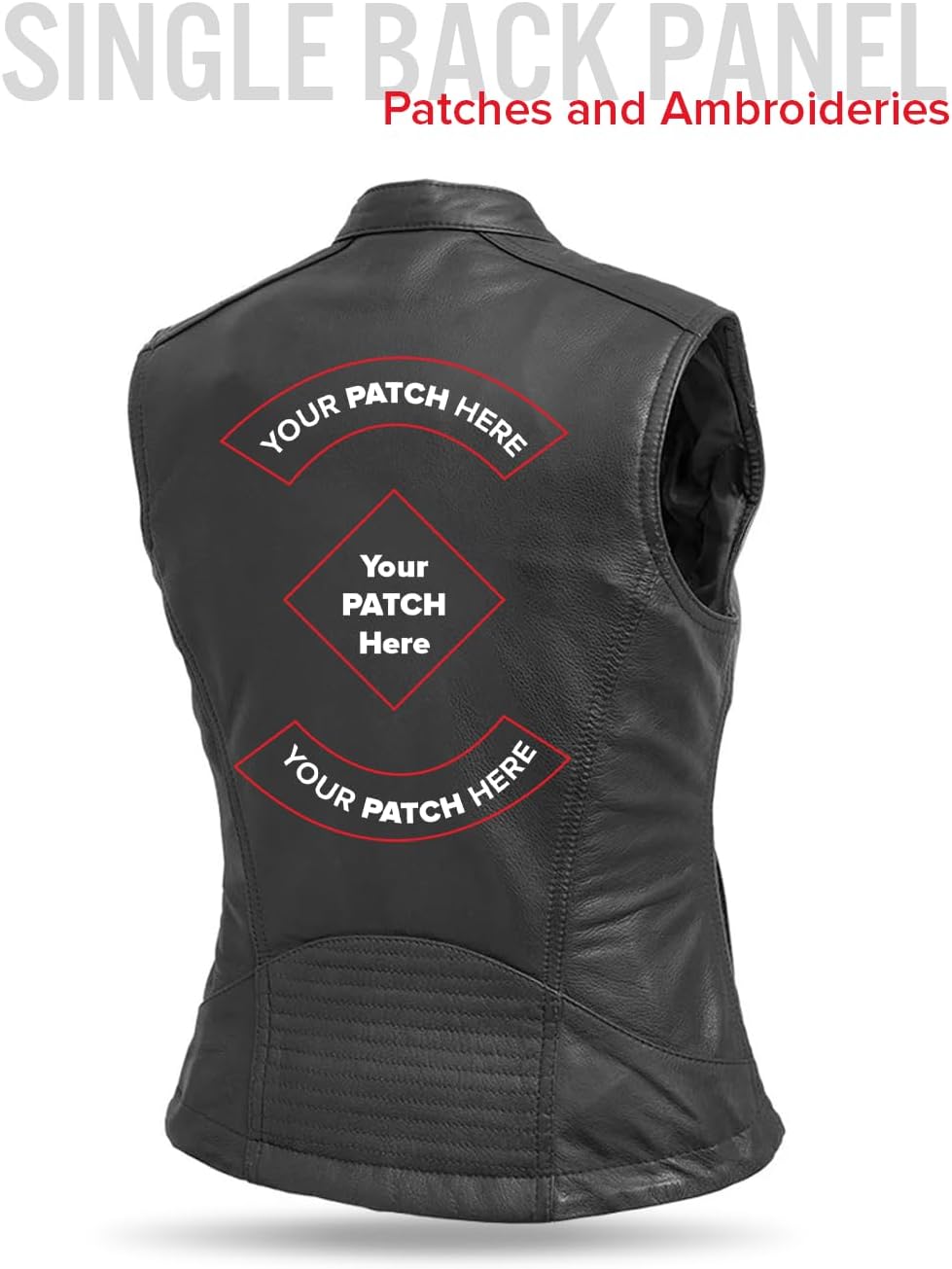 First Mfg Co - Nina - Women's Motorcycle Biker Riding Black Leather Vest