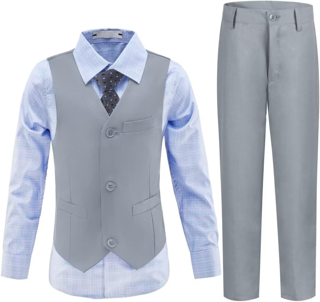 Boys Suits Toddler Formal Suit Set Kids Ring Bearer Outfit for Teen Boys Wedding Tuxedo Communion Dress Clothes
