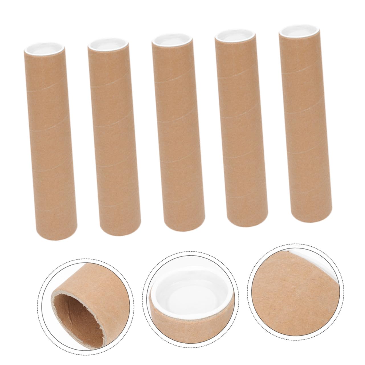 12 pièces Lot de Tubes Ronds Papier Kraft pour Rangement et Transport Affiches Documents et Pratique pour Artistes et Étudiants