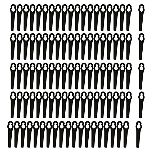 Gaoominy 200Pcs Plastic Replacement Grass Trimmer Blade Fits Plastic Grass Trimmer Blades Mower Replacement for Cordless Grass Trimmer