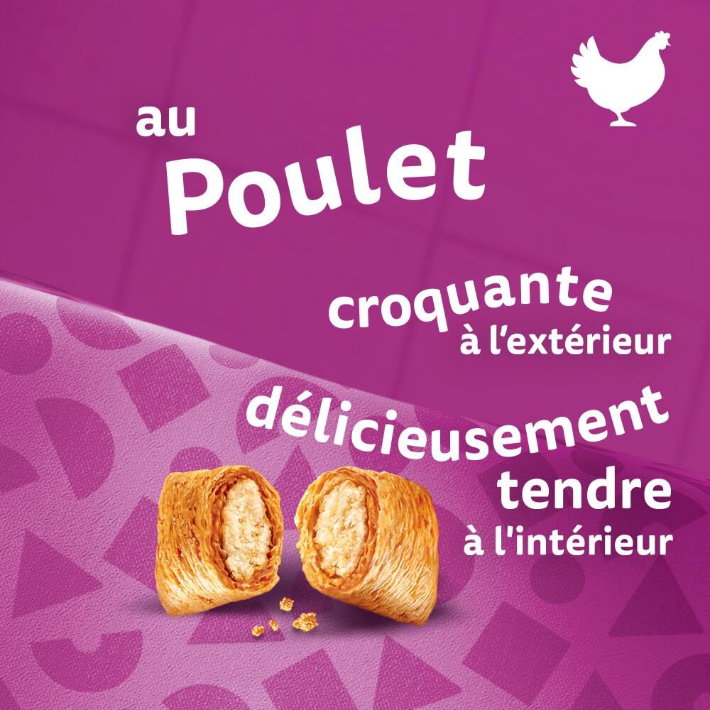 WHISKAS Relax Unwind Détente Relaxation - Friandises au Poulet Aliment complémentaire pour Chat Adulte - 8 Packs de 45g