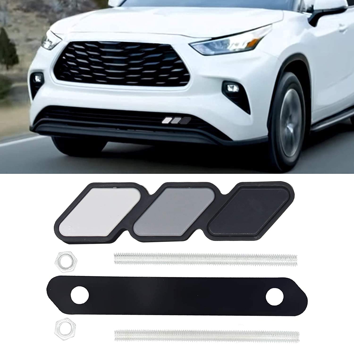 Buy LLKUANG TG3BL TriColor 3 Color Grille Badge Emblem Grill for