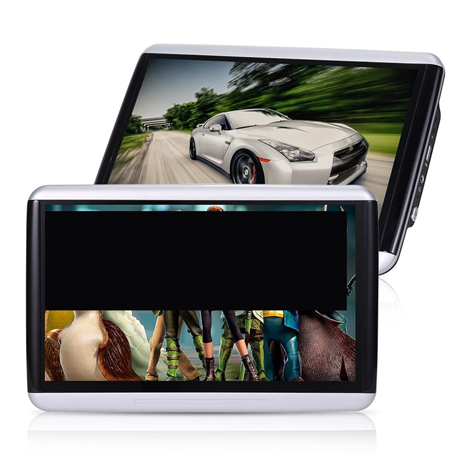 Lettore DVD portatile per lettori video per poggia Monitor for poggiatesta for auto Display da 10,6 pollici Link Standalone 1080P 4K Video WiFi/Bluetooth/USB/SD Lettore multimediale con schermo rotant