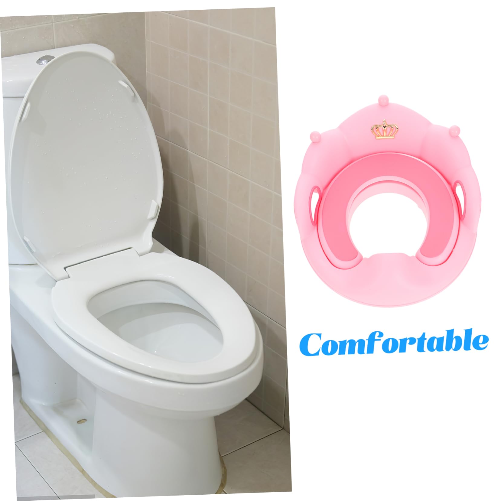 Toddmomy Asiento de Entrenamiento para Inodoro con Cojín Desmontable para Baño Infantil Inodoro de Entrenamiento para Niñas y Pequeños