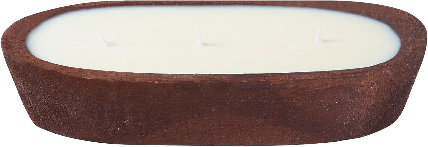 Scented Candles for Home, YeeQue Vanilla Candle with Large Wooden Bowl Design for Women,Girl Birthday Gift,3 Wicks, 12oz - Image 9