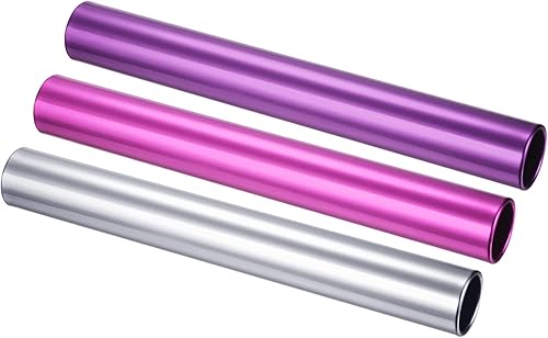 PATIKIL Juego de bastones de pista de relé, tubo de aleación de aluminio, palo de carreras para atletismo al aire libre, herramienta de juego