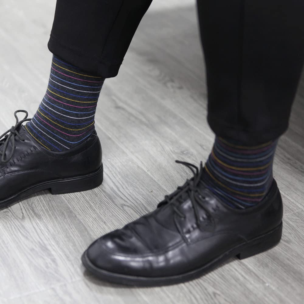 Calcetines deportivos for hombre Tallas grandes Calcetines de negocios for hombre Calcetines de algodón a cuadros a rayas Tamaño de calcetines for hombre