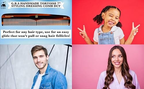 G.b.s Handmade 7In Styling Dressing Comb With Fine Tooth, Dct, Pack Of 3 #TOP3