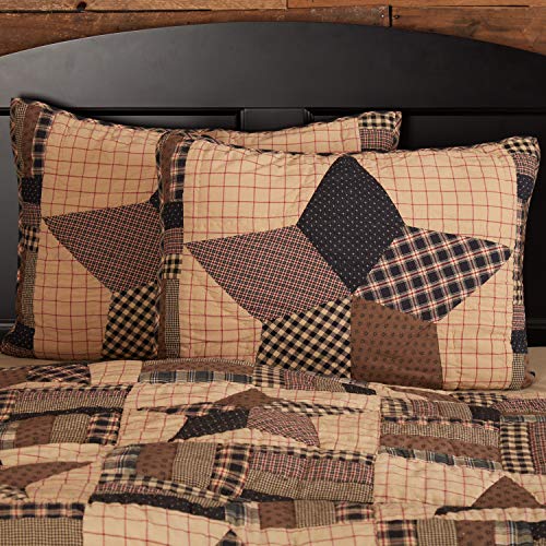 VHC-Brands-Bingham-Star-Cotton-21x27-Standard-Sham-Black VHC Brands Bingham Star Cotton 21×27 Standard Sham Black
