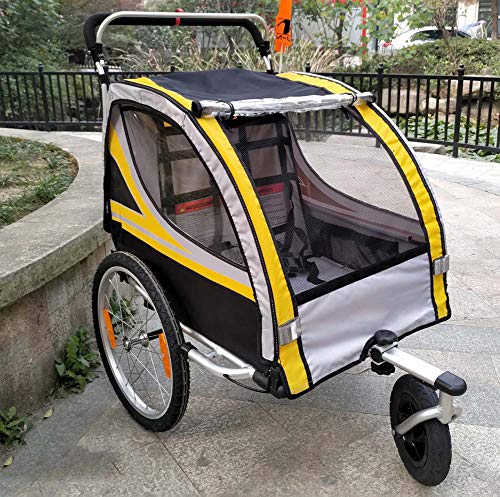 Kids Bike Trailer - Jogger Travel Buggy Kinderen - Kan Accommoderen 2 Kinderen - Trailer Kinderwagen - Aluminium Frame - Afbeelding 5