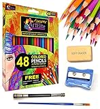Colored Pencils - 12 Color Pencils Pre-Sharpened Set For Premium Drawing & Coloring + 4 Free Extra Art supplies -Perfect for Kids, Art Students and Professionals (12 Packs)
