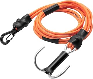 OGRC 1/8 1/10 RC Crawler Elastic Winch Strap Escape Rope with Hooks Rescue Trailer Hook for TRX4 Axial SCX10 I II Capra RR10 RC Crawler Accessories (Orange)