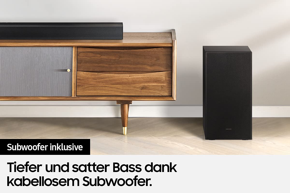 Samsung 2.1-Kanal Soundbar HW-A430/ZG mit DTS Virtual:X, Bass-Boost-Modus, Surround Sound Expansion [2021], Graphitschwarz