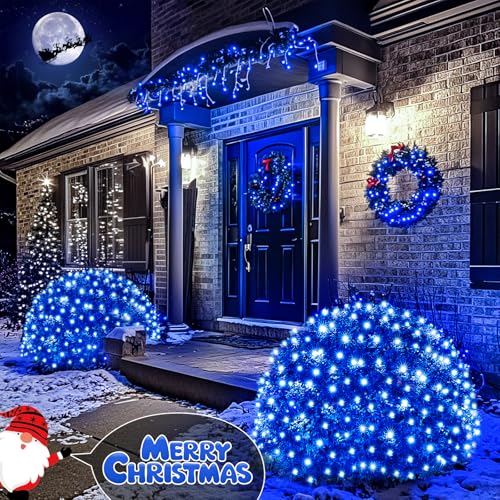 Luces de red azules Halloween 360 LED 12ft x 5ft miniatura 2