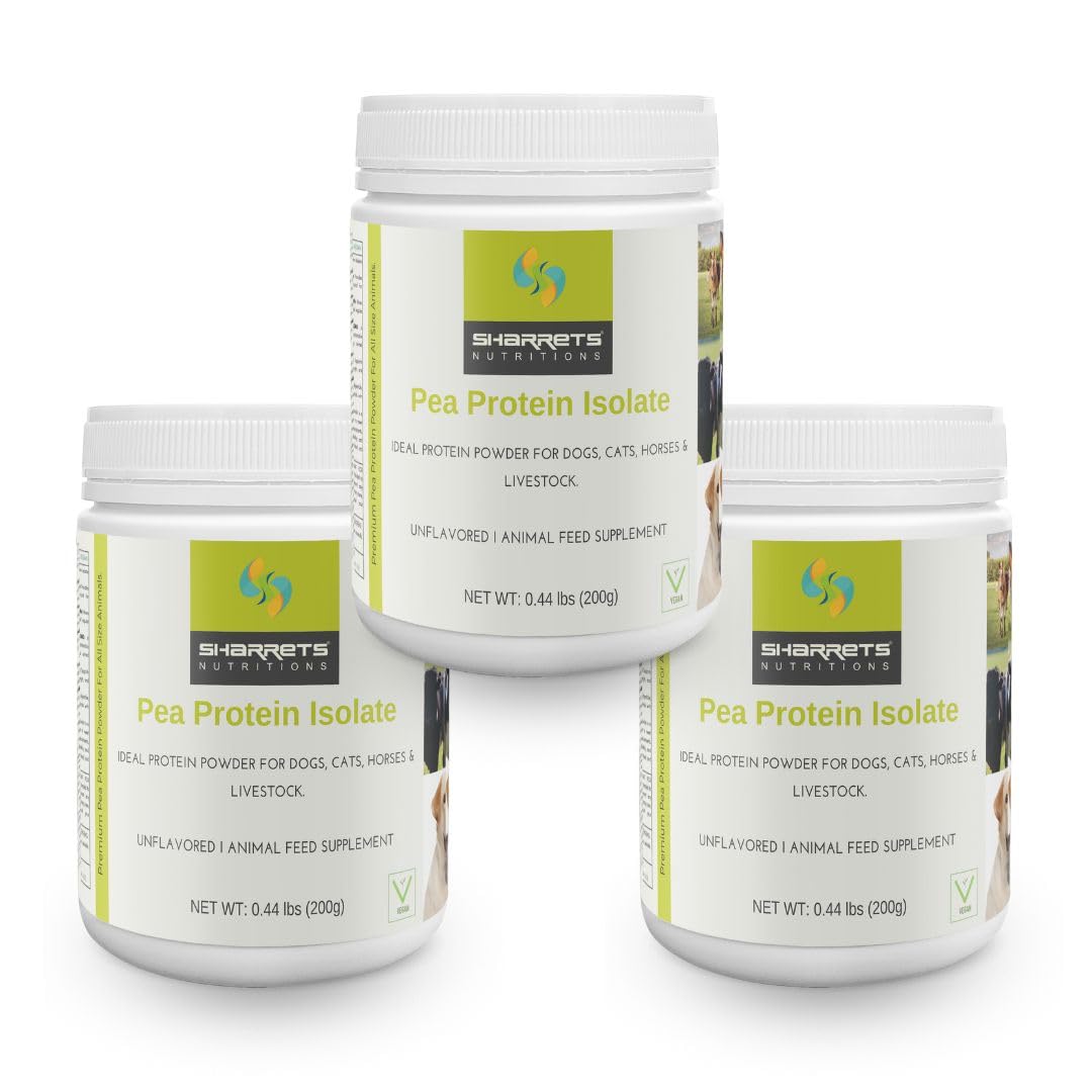 Sharrets Vegan Pea Protein Supplement for Animals 200g x 3 pet Protein Powder. (B0CMC3CM6D) Amazon Price History, Amazon Price Tracker