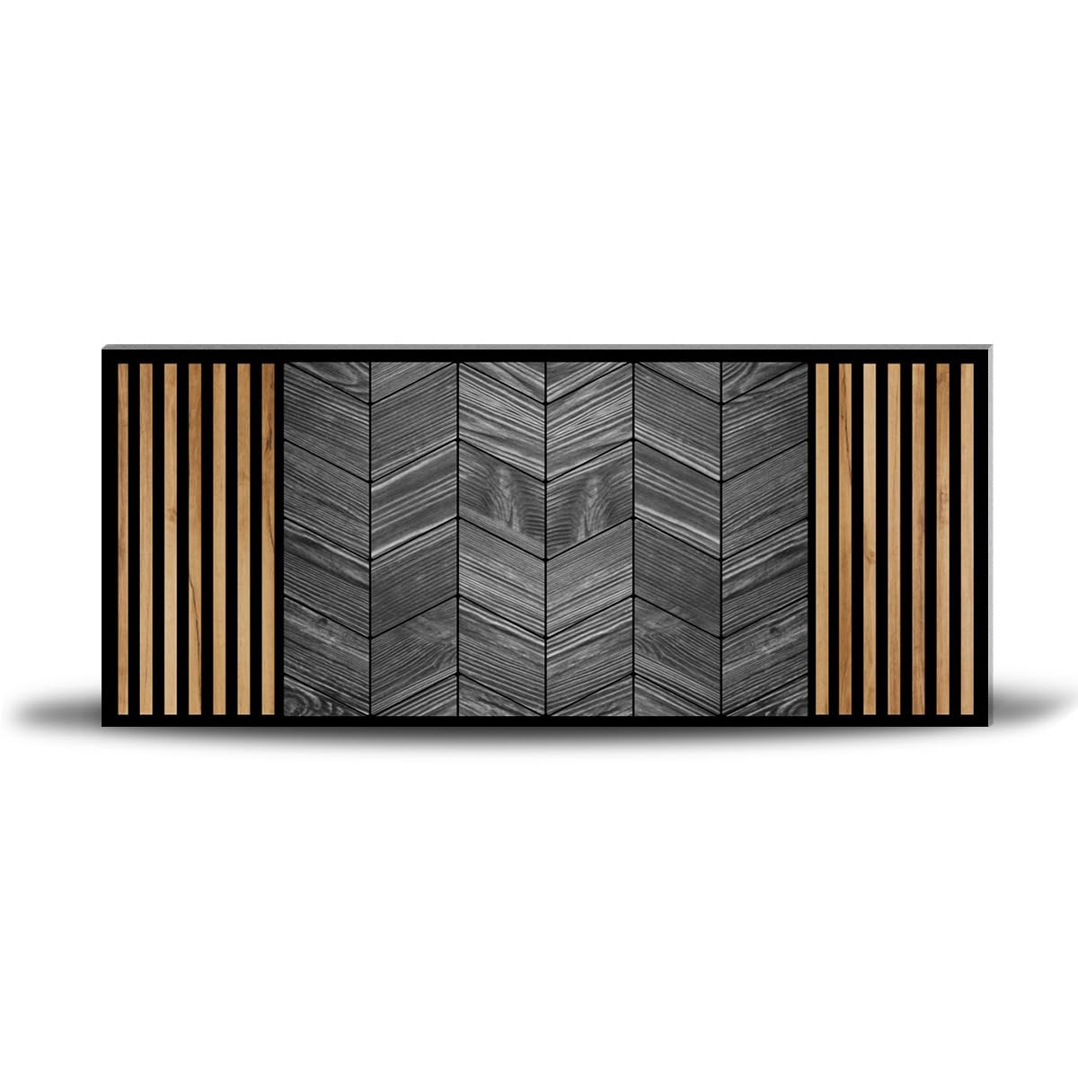 Tête de lit imitation bois, PVC 10 mm, impression numérique, facile à installer et durable, 6 dimensions disponibles (140 x 60 cm)