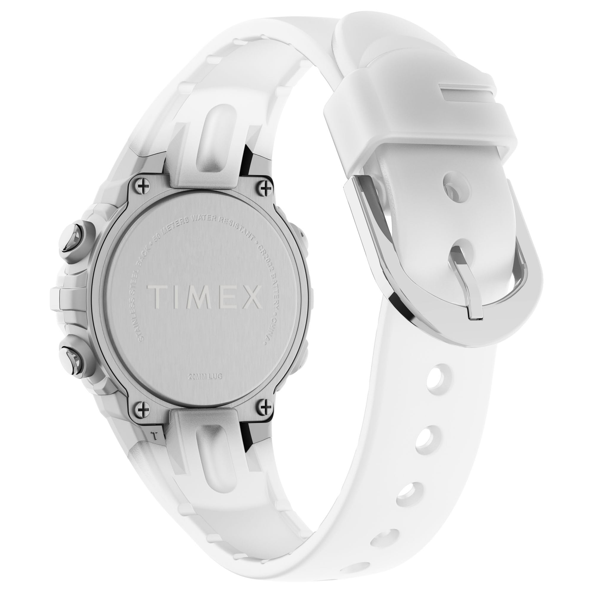 Timex TW5M61400 Youth, Orologio digitale da 33 mm, quadrante digitale cassa color argento, cinturino in resina blu
